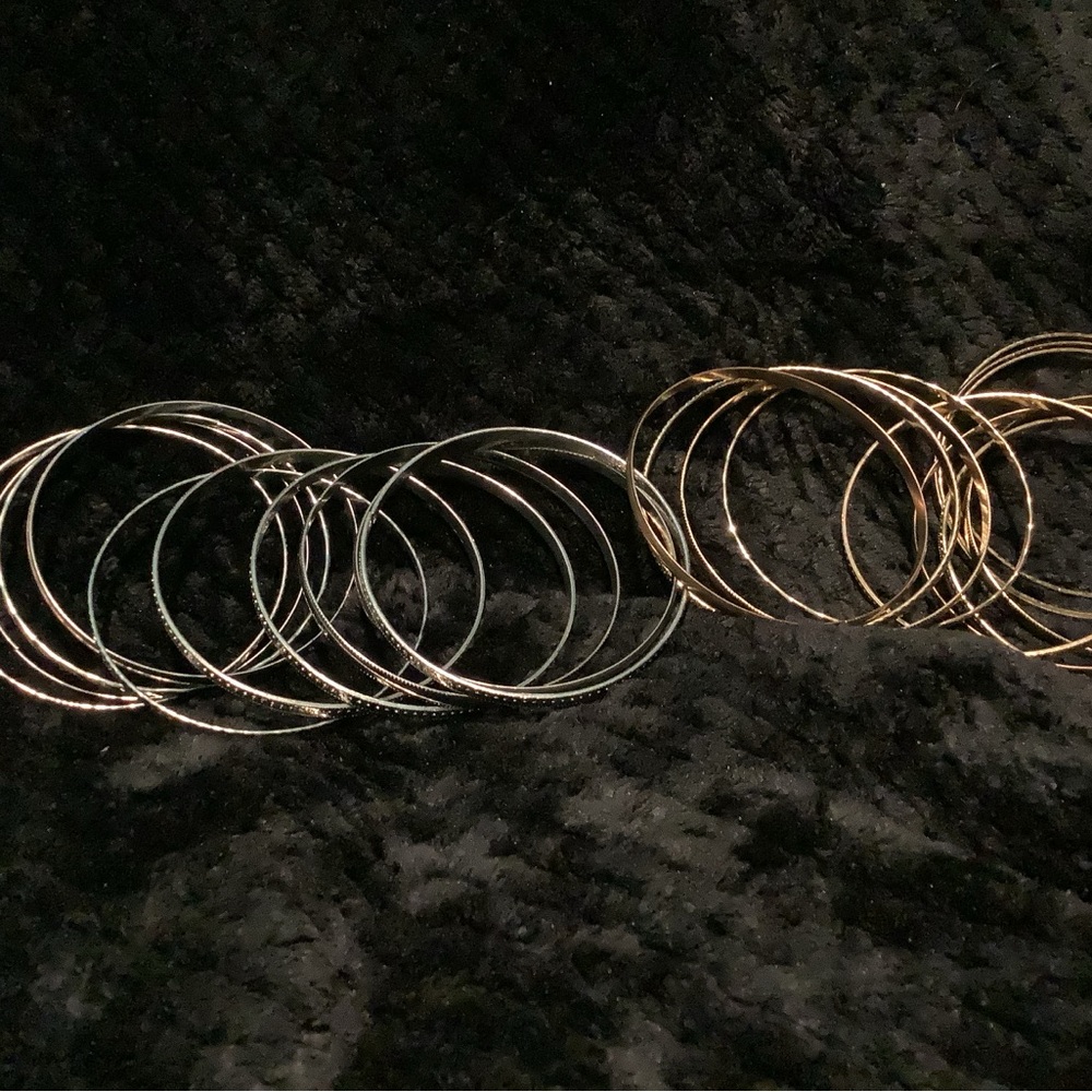 Modern Silver and Gold Minimalist Bracelets